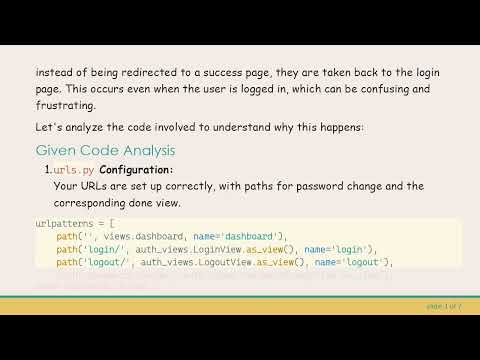 Solving the PasswordChangeView Redirection Issue in Django