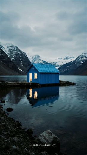 Mountain Lake 3 Hours | Cozy Nordic Cabin Sleep Music with Snow Peaks