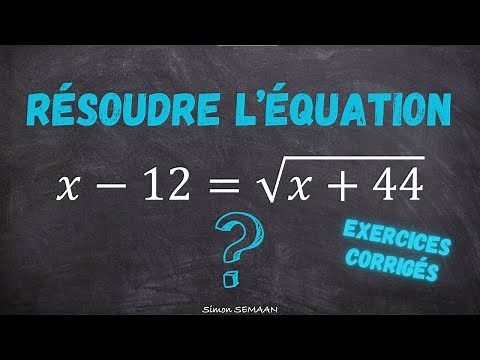 Résoudre une équation avec racine carrée - Exercice Corrigé