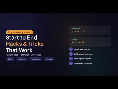 How to Make a Physics Assignment From Start to End Full Process, Hacks and Tricks That Actually Work