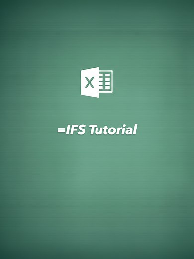 Your new favorite alternative to nested IF statements! This Excel tutorial shows you how to use the =IFS function instead of creating a complex nested IF when you have a small number of criteria! #excel #exceltips #dataanalytics #businessgrowth #analytics #spreadsheet #corporatelife #financetips #worksmarternotharder