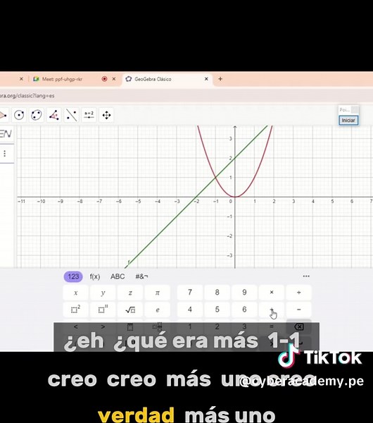 Funcion cuadráticas en GeoGebra