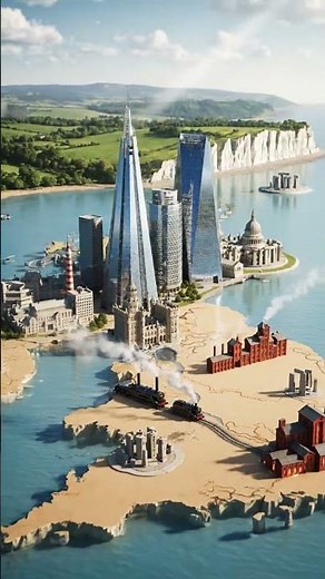 🗺️ United Kingdom Modern Map | Digital & Cinematic Short #shorts