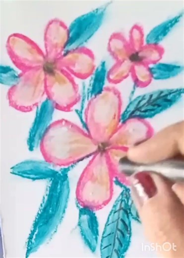 flowers #drawing #easydrawing #drawingforbeginners #pastel #art #shortsfeed