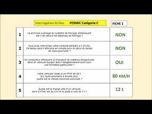 Driving licence C written form 1