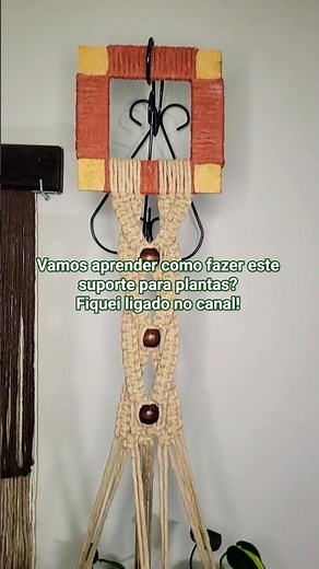 Modern macrame plant hanger. Subscribe to the channel! #diy #macrame #planthanger