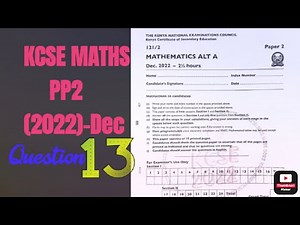 QN.13 | KCSE MATHS PP2 2022 | Income tax