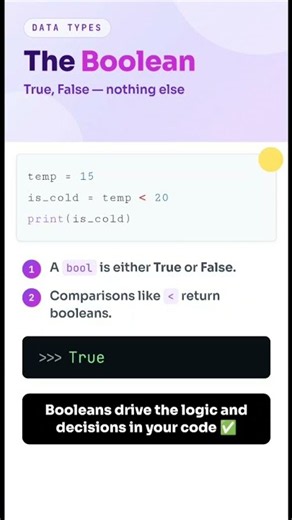 Python Boolean Explained in Just Second! #python #ai