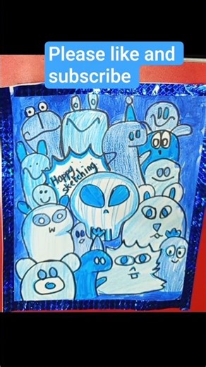 Cute and easy drawing. #howtodraw #drawingtutorial #happyart #subscribe