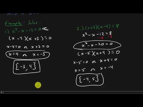 College Algebra - Quadratic Equations