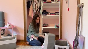 Criusia Extra Large Storage Bins 4 Pack - 16x12in Closet Organizers and Storage Baskets for Organizing Clothes Toy Blanket - Fabric Storage Cubes Containers for Shelves - All Room Organization