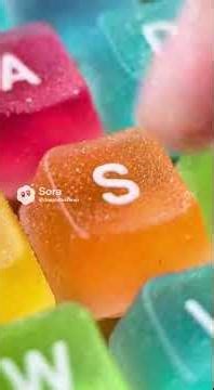 Would You Type on This? 🌈 Gummy Keyboard by Sora AI (ASMR Visuals)
