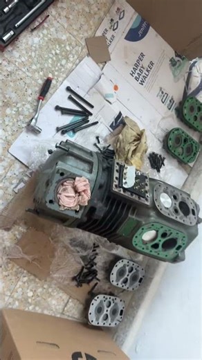 Reciprocating Compressor Repair | Work in Progress 🔧⚙️ #HVAC #Shorts #shortsviral #short #viral