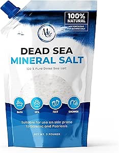 Dead Sea Salts for Soaking, Mineral Salt for Bath, Spa, Shower – More Minerals Than Epsom Salt, Pure and Natural Bath Salt for Foot Soak, Fine Salt Mined from Dead Sea