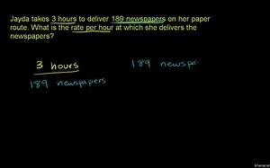 Lesson 06 Solving unit rates problem