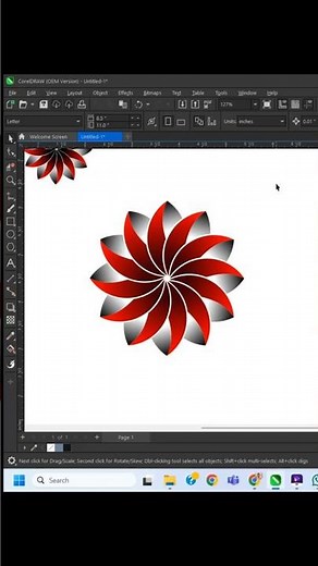 How to Design Flower 🌺 in Coreldraw | Coreldraw Tutorials | Design Factory & Studio #graphicdesgin