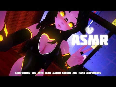 VRChat ASMR comforting you with slow mouth sounds and hand movements