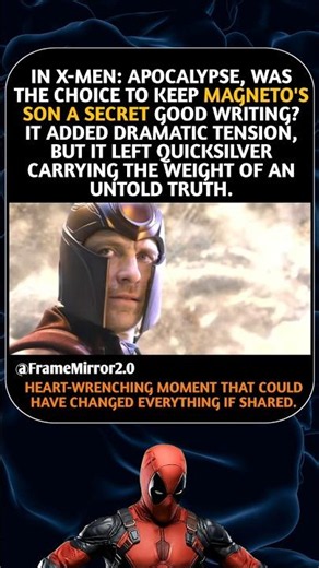 The Heartbreaking Secret Quicksilver Never Told Magneto! 💔⚡ #XMenApocalypse #Quicksilver