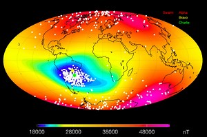 Mystery anomaly weakens Earth's magnetic field, report scientists