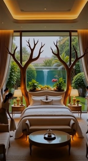 The Most Unique Aquarium Bed You’ve Ever See. #LuxuryBedroom #AquariumBed #InteriorDesign #HomeDecor