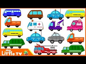 Learn Colors with Street Vehicles - Colours Videos for Kids | My Little TV
