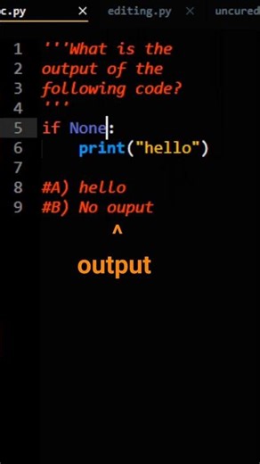 Python Practice Question: Truthy Falsy 1