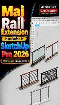 How To Install Maj Rail in SketchUp Pro 2026 | Zero to Hero Complete Tutorial Series #shorts #viral