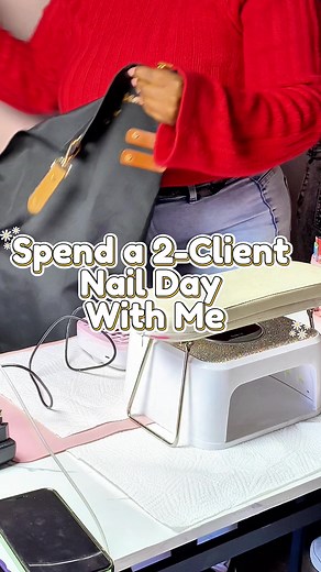2-Client Nail Day Vlog — Beginner Nail Tech Routine & Tips