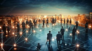 Global world network and telecommunication. People connected on Earth. Communication technology for internet business concept.