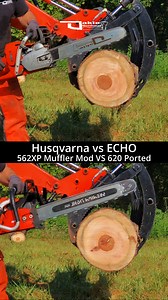 Husqvarna VS ECHO! Husqvarna ECHO Global #compare #chainsaw #chainsawman #test #powertools #tools #toolsofthetrade | Oakie Woodsman