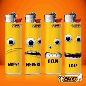 8.3K views · 105 reactions | With our new Yellow Mouth BIC® Lighters, there’s one for your every mood. How are you feeling today? Show us with an emoji! 浪 | BIC Lighters | Facebook