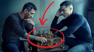 The hidden details you missed in Ronaldo and Messi's viral chess photo