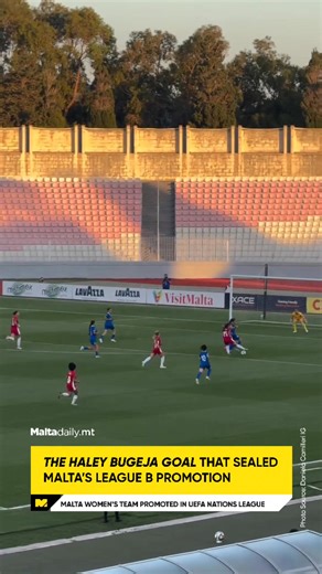 120K views · 1.5K reactions | Malta’s women’s national team made history on Friday evening, securing a hard-fought 1-0 victory over Cyprus at the National Stadium in Ta’ Qali to clinch promotion to League B in the UEFA Women’s Nations League.  Read: https://maltadaily.mt/malta-womens-team-promoted-to-league-b/ #MaltaDaily | Malta Daily | Facebook