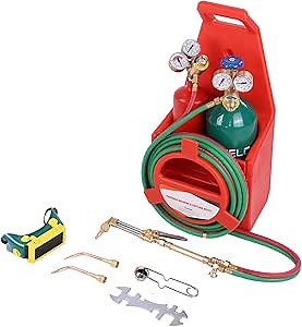 Amazon.com: Yirepny Oxygen Torch Kit, Portable Cylinder Metal Stand, Long Pipe Brass Nozzle Welding Torch Kit with Gauge, Portable Weld Torch Tank Kit, Propane Oxygen Torch Kit Gas Welding Torch Red : Tools & Home Improvement