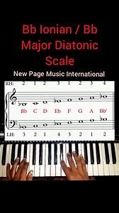 Bb Ionian / Bb Major Scale🎹 #Music #Scale #keyboard | New Page Music International