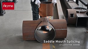 #tubelasercutter #pipelaser 30° bevel saddle end Intersecting line cutting Easy welding 426mm 12mm pipe #acmelaser #tubelasercuttingmachine | Acme Laser