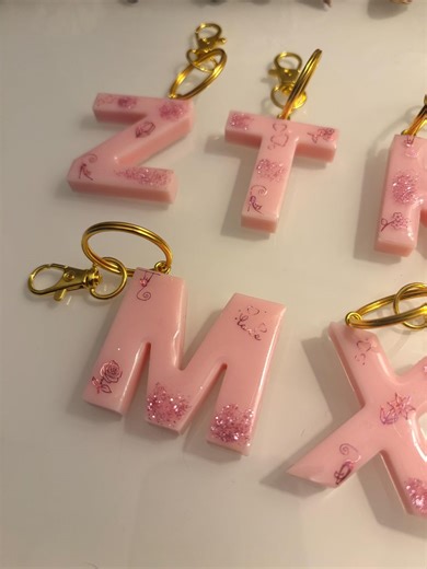 Personalised A-Z Alphabet Keyring/keychain With Cute Design on the Front and Topped With Uv Resin .. Ideal Small Gift .. - Etsy