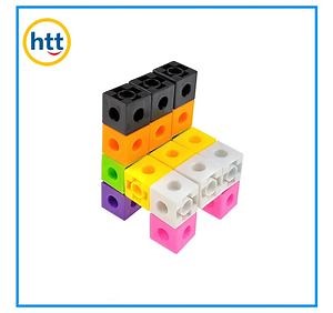 [Hot Item] Wholesale Multilink Cubes, Plastic Building Blocks, Square Cube Montessori Building & Assembling Educational Kids Blocks