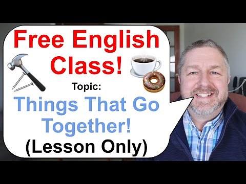 Free English Class! Topic: Things That Go Together! ☕🍩 (Lesson Only)