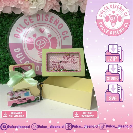 Mini Candy Box Template for Mother's Day - Etsy