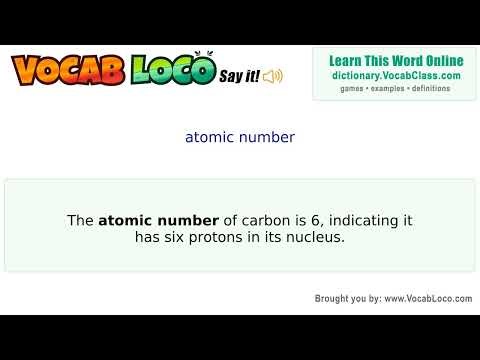 Atomic number – English Pronunciation, Definition, Synonyms, Antonyms, Example Sentence