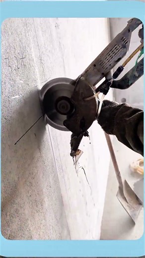 Splitting a wall with powerful tools and precise technique