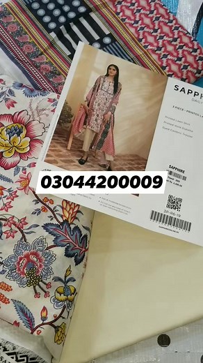 Sapphire 3pc volume 9 lawn with voil dupatta 2900 only.... 03044200009 for Whatsapp #anayascollectionsbyfestivefashion #viralreels #facebookreels #youtubeshorts #luxury #fashion #gulljee #Eid #brand #onlineshopping #love #online #instagood #sapphire #fypシ゚viral #fancy #Lawn #everyone #clothing #Pakistan #lahore #bump | Anaya's Collections by Festive Fashion. | Facebook