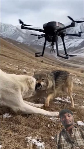 "Alabai vs Wolf Fight… Then a DRONE Appears!" #wildlife