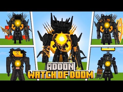 Download New Skibidi Toilet 'WATCHMAN OF DOOM' v10 add-on mod UPDATE in MINECRAFT mcpe ‪@GOJIDRAW401‬