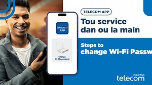 Téléchargez votre Telecom App ici : https://myt.mu/telecomapp Vous voulez changer votre password Wi-Fi ? C’est rapide et facile ; suivez les étapes ci-dessous. Réservé aux clients résidentiels. Pour plus d’infos : https://www.myt.mu/mobile/telecom-app #MauritiusTelecom #TelecomApp #TouServiceDanOuLaMain | Mauritius Telecom