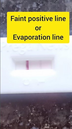 Faint positive line or Evaporation line #shorts #evaporationline #nazupregnancyhelp