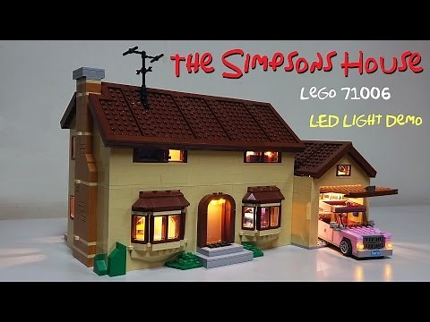 Lego 71006 The Simpsons House LED Installed Demo