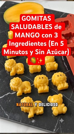 HEALTHY MANGO GUMMIES with 3 Ingredients (In 5 Minutes and Sugar-Free) 🥭✨