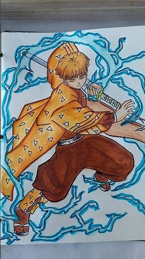 Zenitsu Agatsuma Drawing ⚡ | Demon Slayer Speed Drawing | Anime Art #zenitsu #demonslayer #animeart